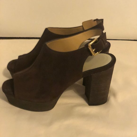 Michael Kors Suede Strap Open Toed Booties - Picture 2 of 4